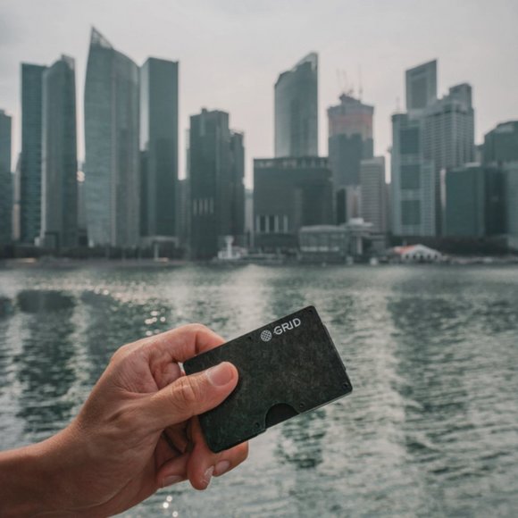 NWT Grid Wallet // Forged Carbon Minimalist RFID Blocker Slim Profile - Picture 4 of 4